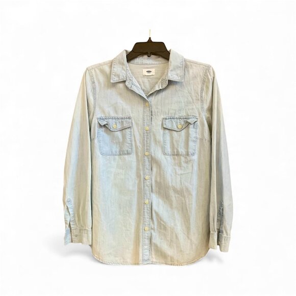 Old Navy, Denim-style Button Down, Size M - Picture 1 of 11